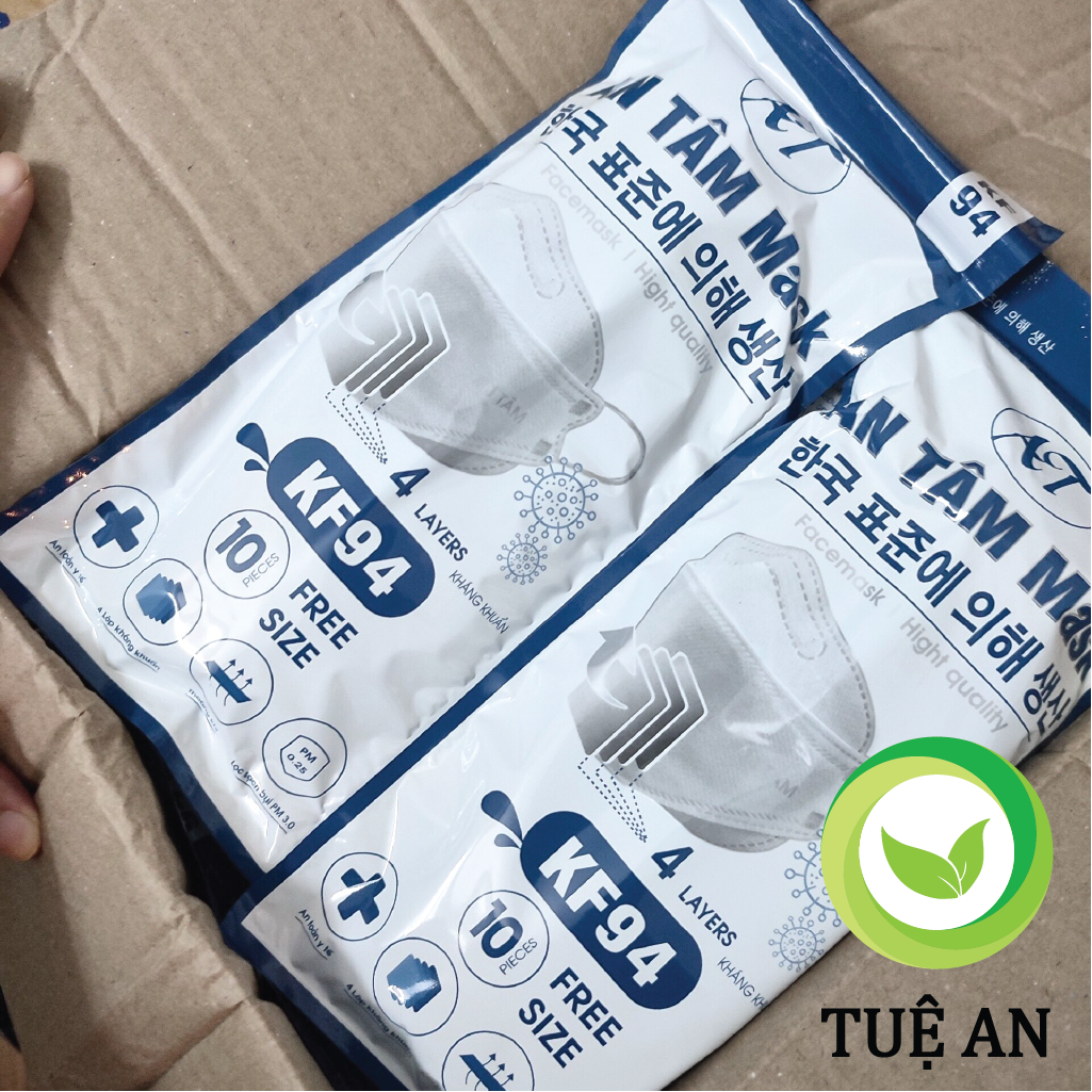 Khẩu trang 4 lớp kháng khuẩn KF94 (túi 10 cái)