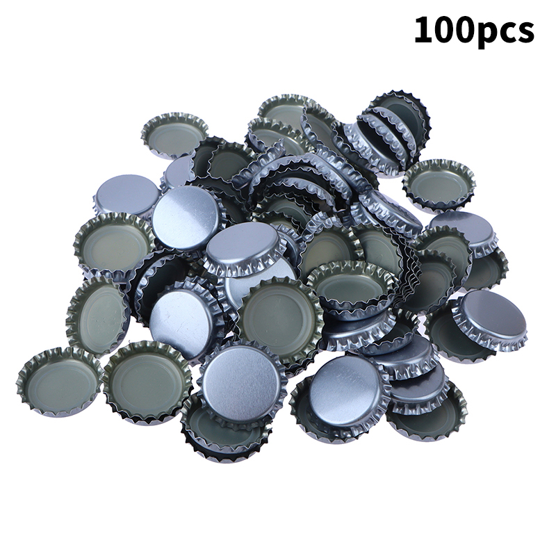 Pintuilao 100Pcs Crown Caps Homebrew Beer Caps Craft Beer Bottling Caps Oxygen Absorbing Seal Crown Caps for DIY Home Brewing Beer Tool