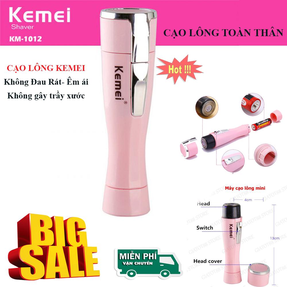 Máy triệt lông, máy cạo lông nách mini kemei km 1012, sản phẩm tin dùng của chị em phụ nữ