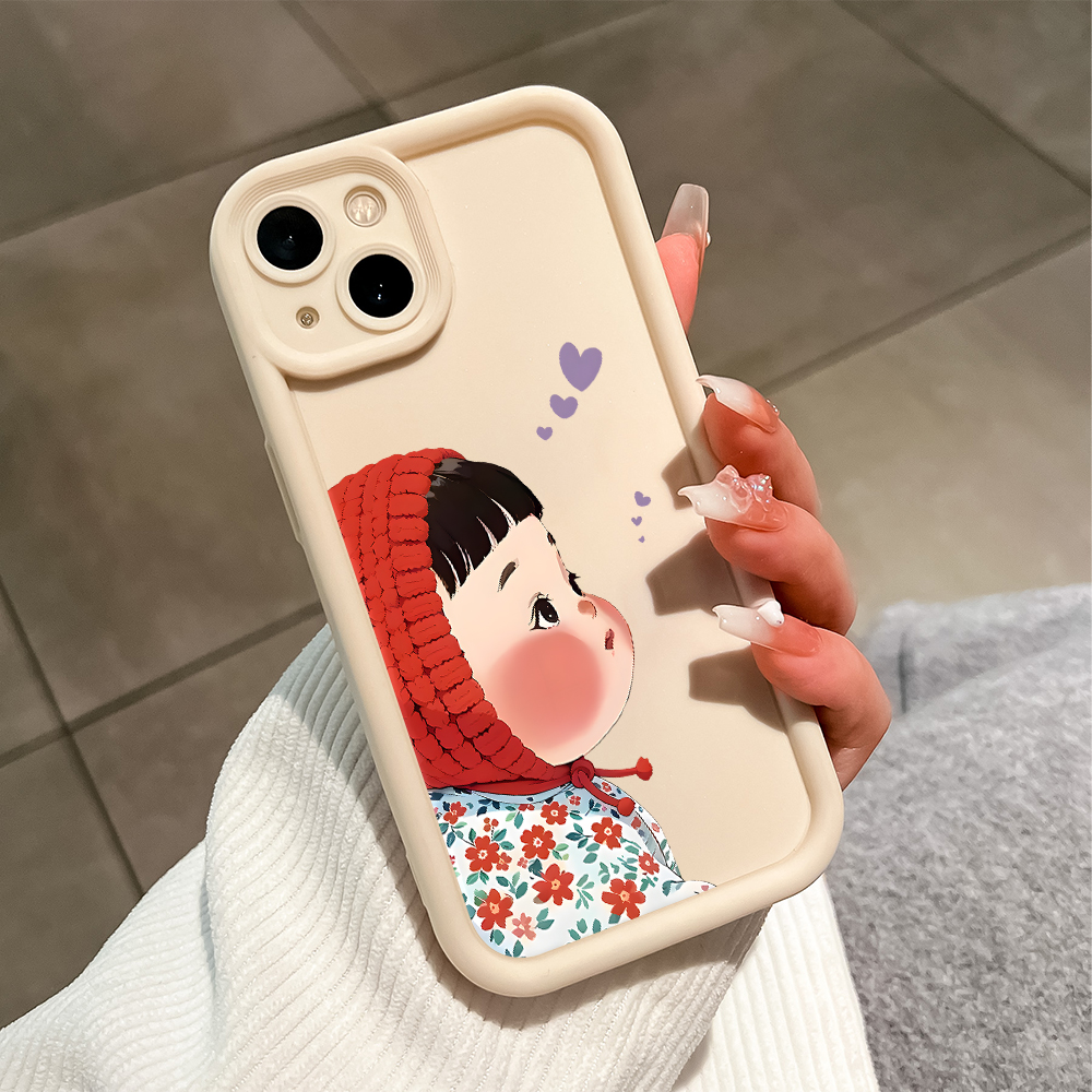 UCUC%20for%20Realme%20C67%204G%20Back%20Cover%20Red%20Headscarf%20Girl%20Soft%20Silicone%20Square%20Ladder%20Phone%20Case%20-%20Image%208