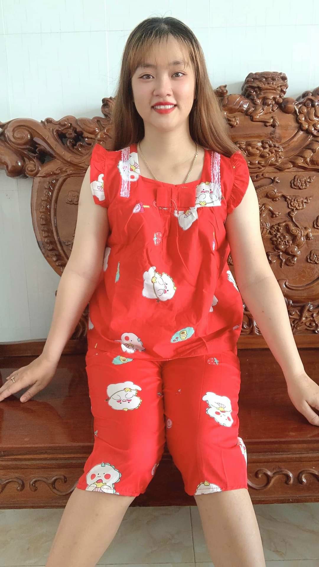 Đồ bộ lụa lửng mặc nhà