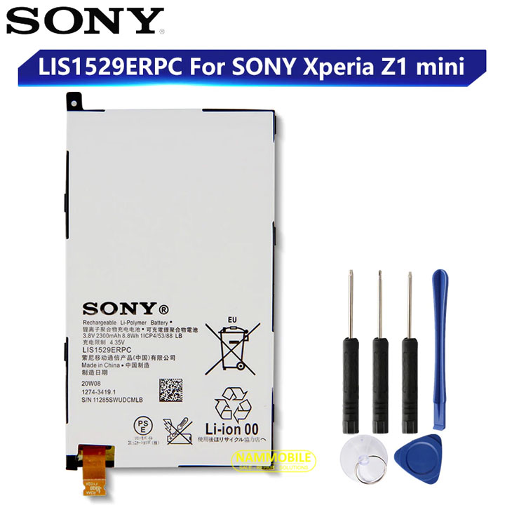 Battery Sony E4 E2104 E2105 E2115 E2124 LIS1574ERPC 2300mAh zin + Donate battery glue sheet + FreeShip
