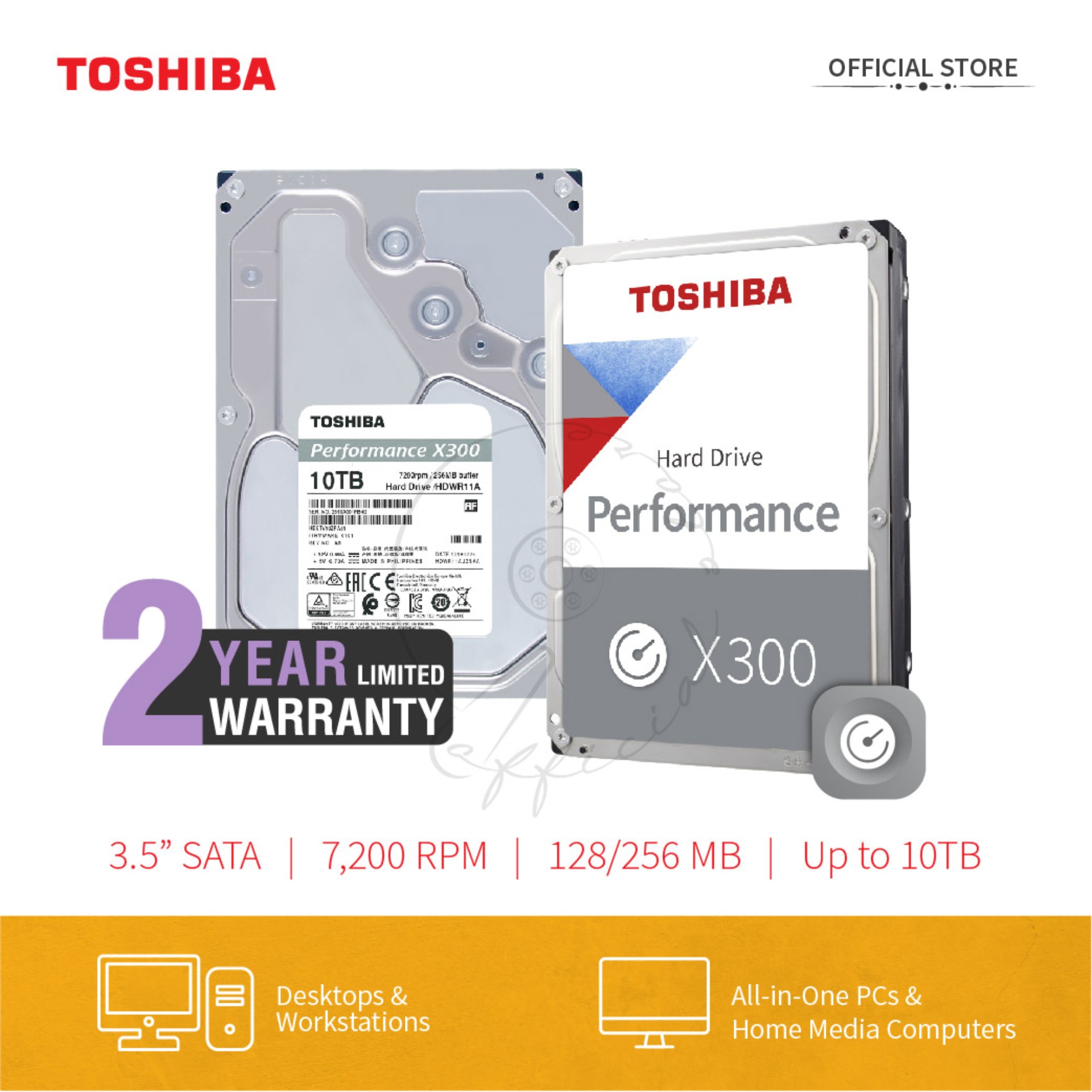 Toshiba Performance X300 3.5 inch Internal Hard Disk Drive 4TB / 6TB ...