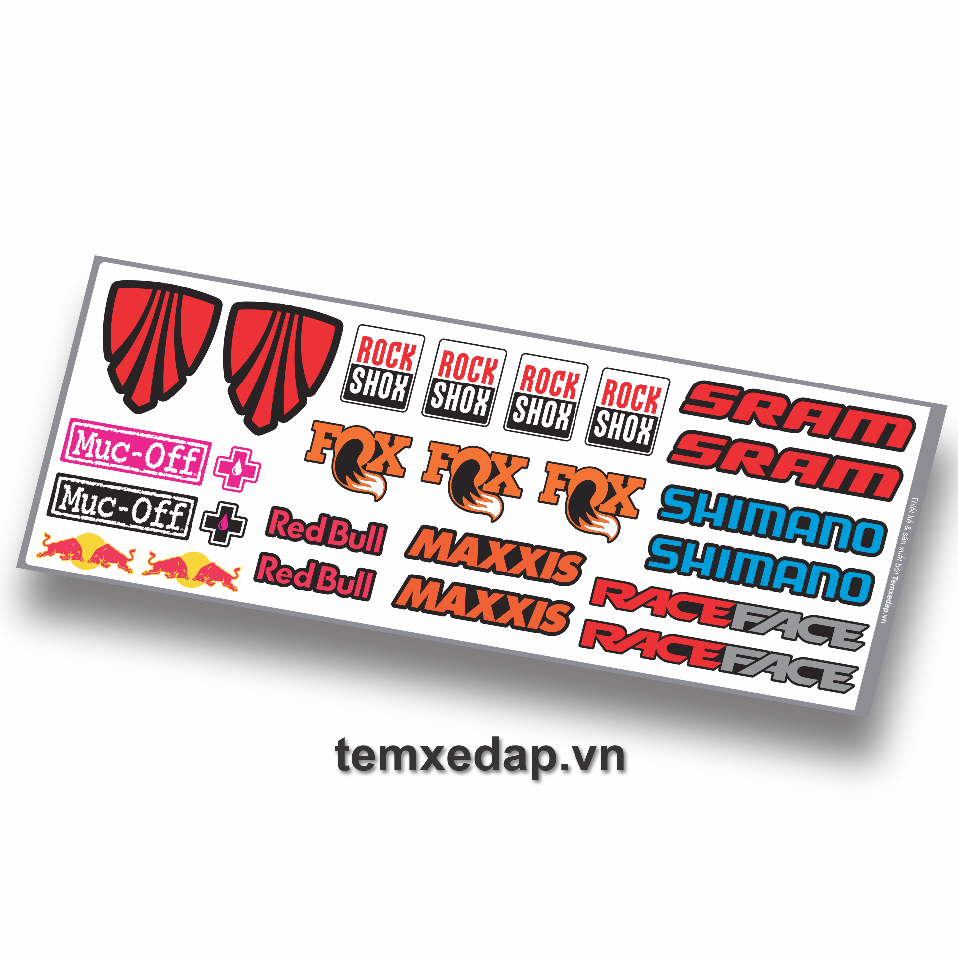 Tem sticker dán sườn trang trí xe đạp nhiều thương hiệu Sticker xe