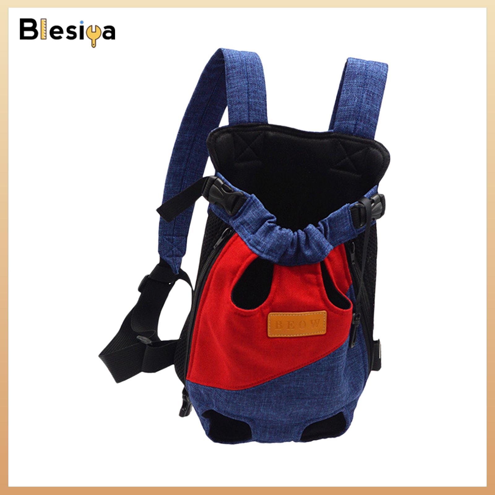 Blesiya Pet Cat Carrier Backpack Chest Bag with Shoulder Strap Adjustable for Hiking