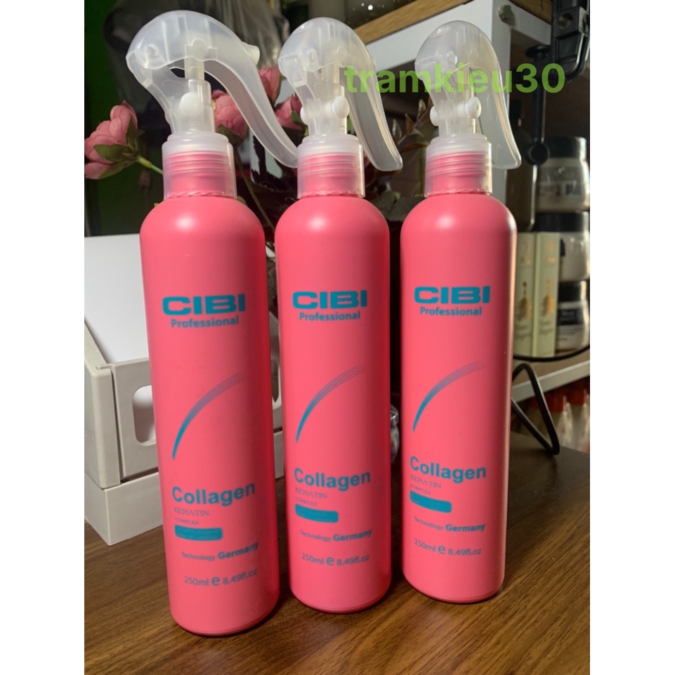 XỊT DƯỠNG TÓC KERATIN HƯƠNG NƯỚC HOA CIBI 250ML