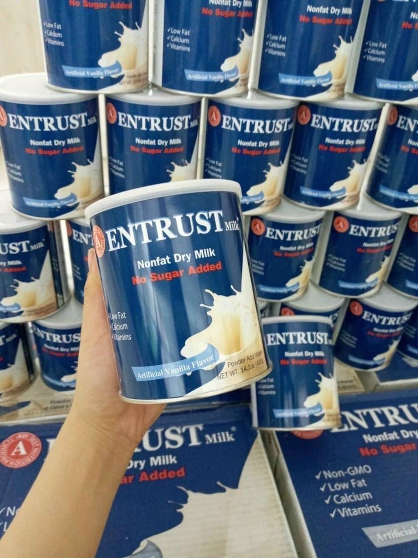 Sữa Entrust không đường của Mỹ 400g