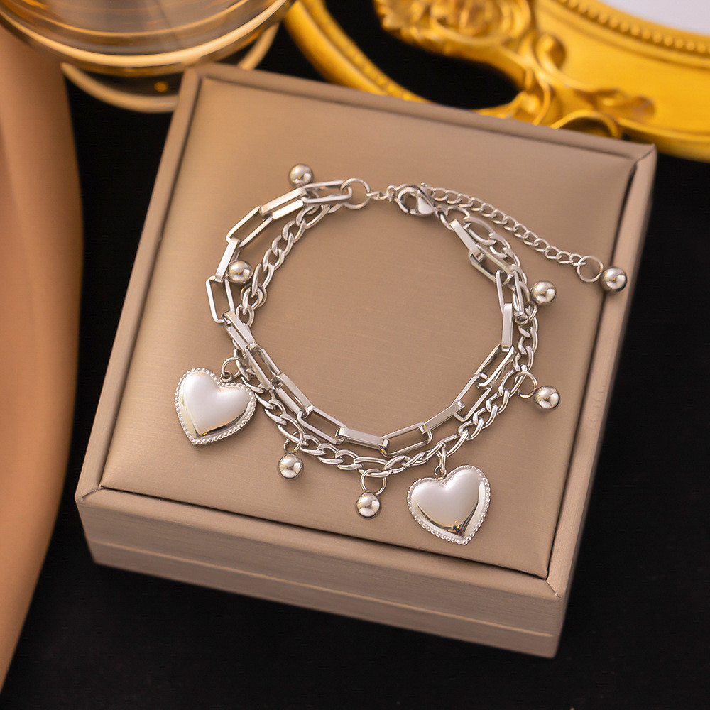 Retro%2018K%20Gold%20Metal%20Plated%20Titanium%20Steel%20Double%20Heart%20Bracelets%20Hypoallergenic%20Fashion%20Jewelry%20Accessories%20Gifts%20for%20Gf%20-%20Image%205