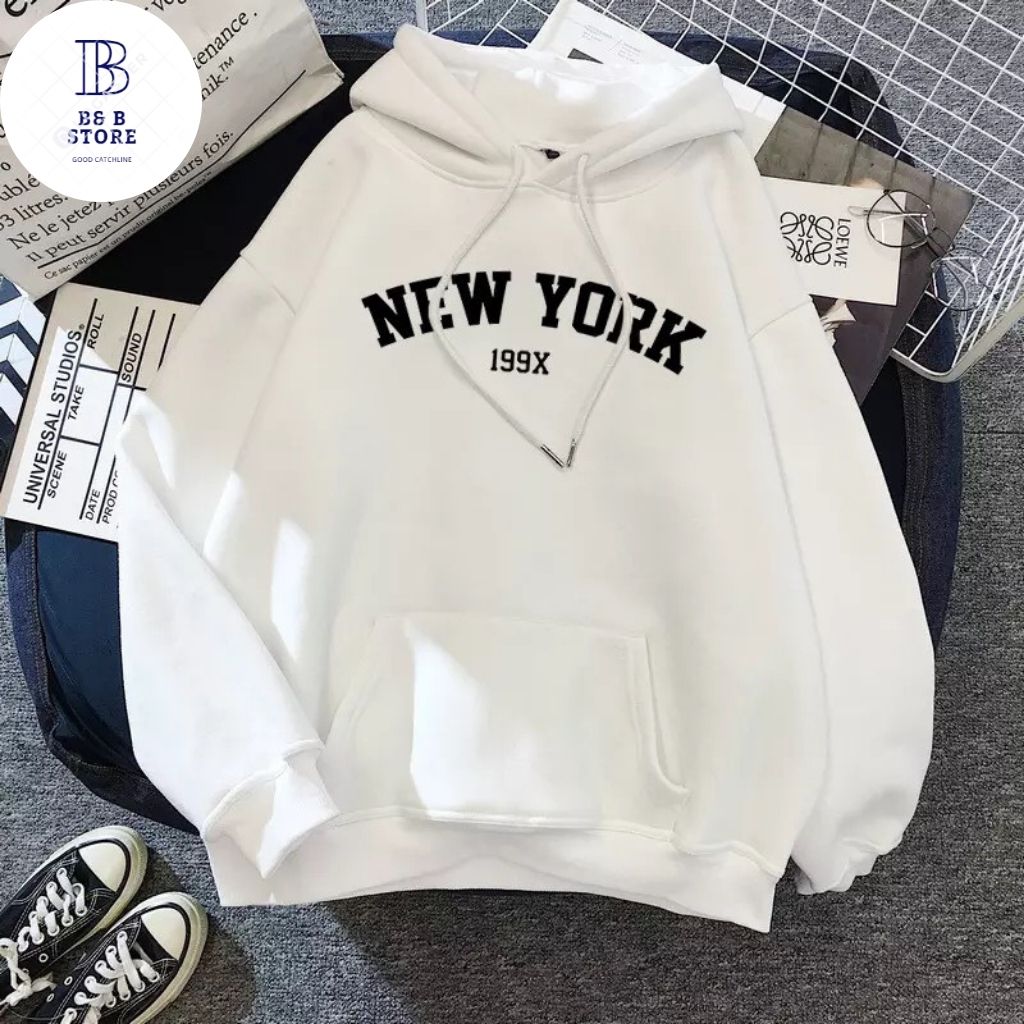 Áo hoodie in new york 199x siêu đẹp nhiều màu nhiều size