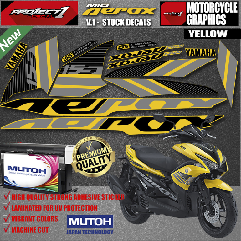 Yamaha Aerox 155 Stock Decals Laminated Sticker Lazada Ph