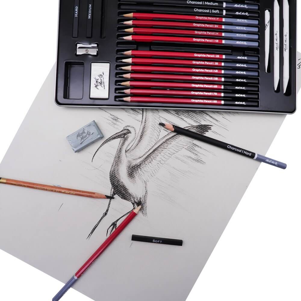Mont Marte Sketching Tin Set 27pc.