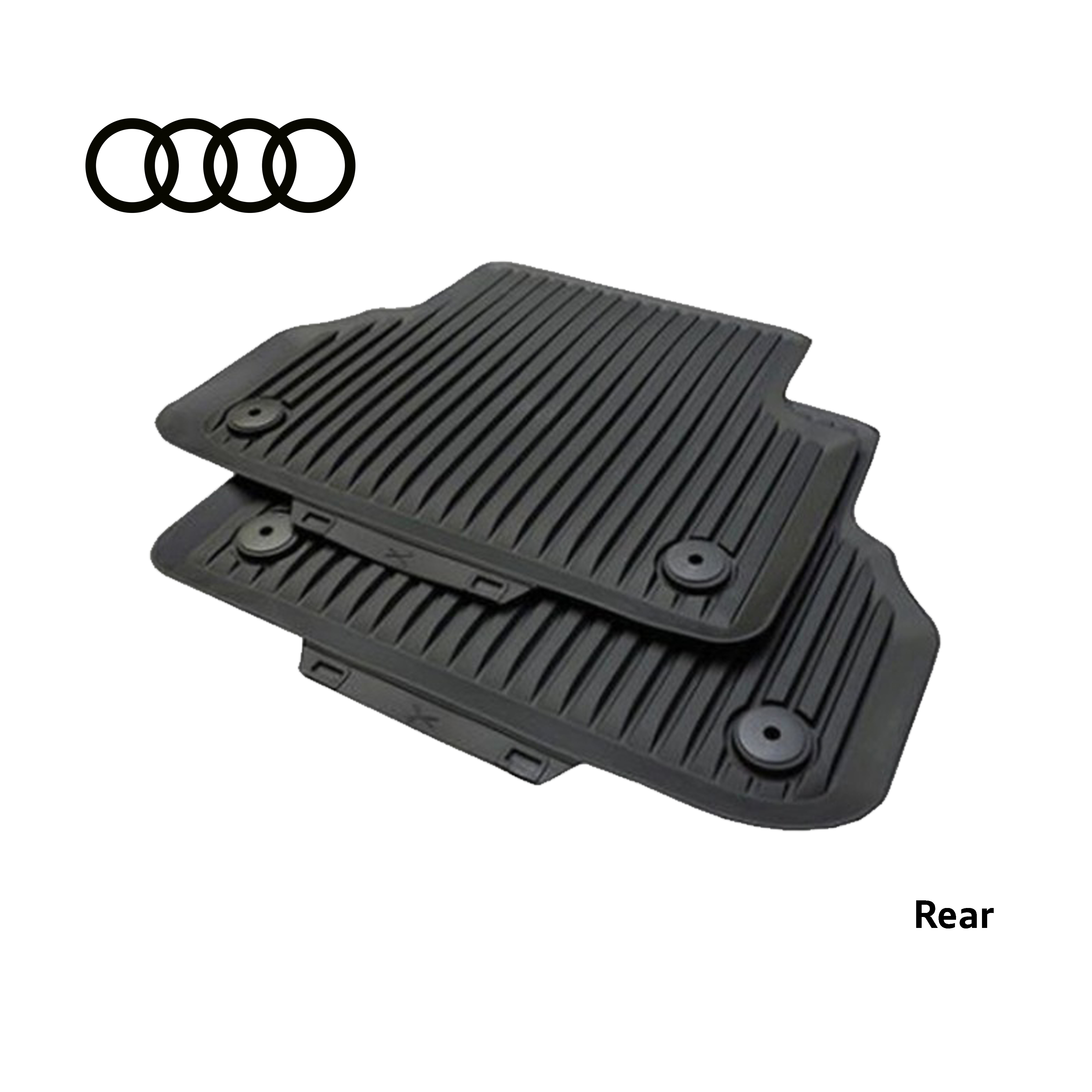 Audi A4 All Weather Floor Mats (Front 8W2061501 041/ Rear 8W0061511 041/  8W0061511A 041)
