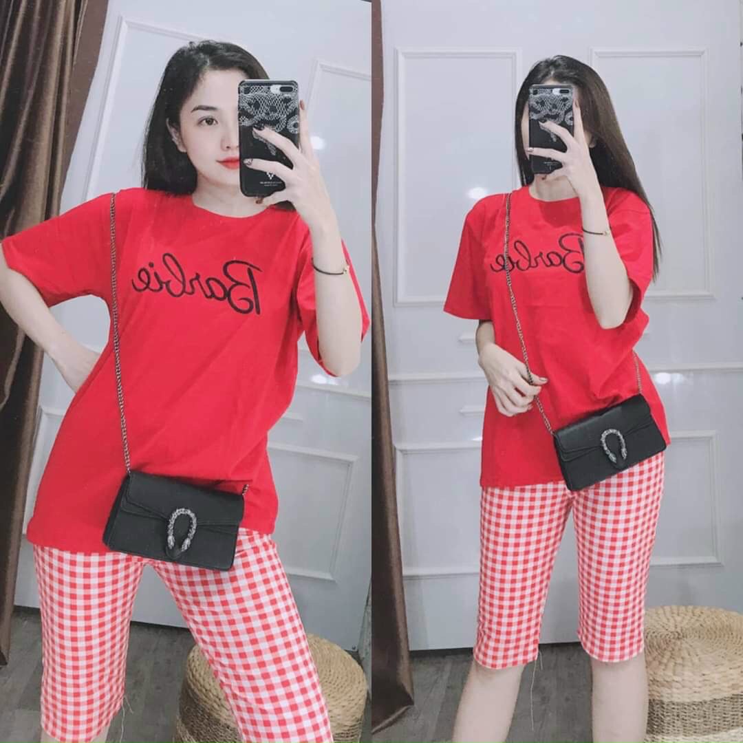 Set bộ đi chơi, đồ bộ mặc nhà, bộ thun lửng mặc nhà chất cotton form rộng bigsize 85kg