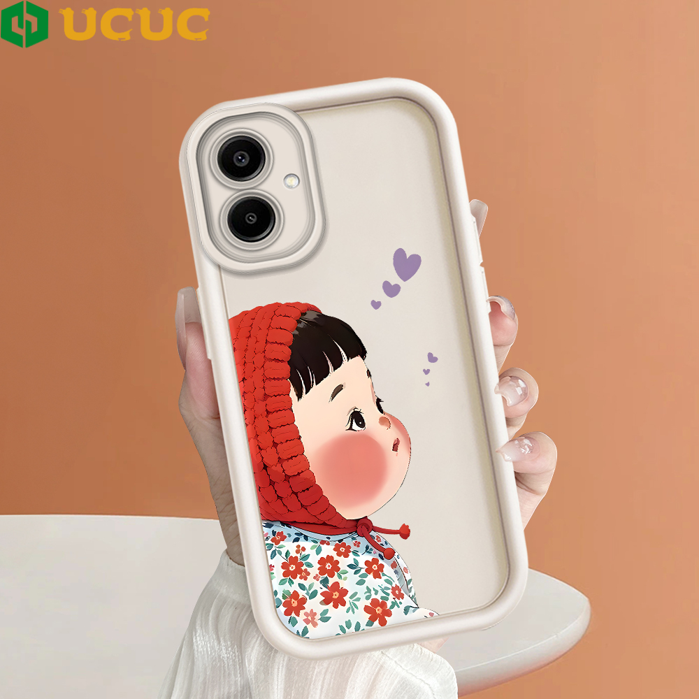 UCUC%20for%20Samsung%20A06%20Back%20Cover%20Red%20Headscarf%20Girl%20Soft%20Silicone%20Square%20Ladder%20Phone%20Case%20-%20Image%202