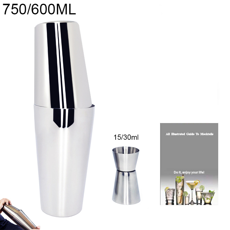 AREYOUCAN 750ml 750/600ml Cocktail Mixer Bar Drink Shaker + 15ml 30ml