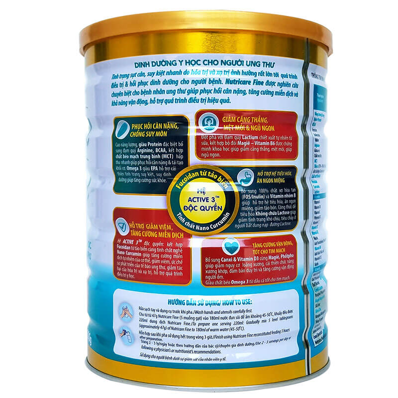 Sữa Nutricare Fine 900g (Dành cho người ung thư)
