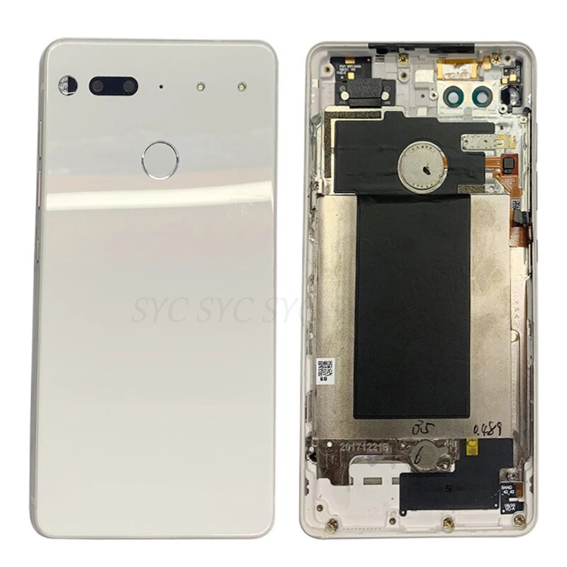 Original Battery Cover Back Rear Door Housing Case For Essential PH-1 Battery Cover With Fingerprint Flex Cable Repair Parts