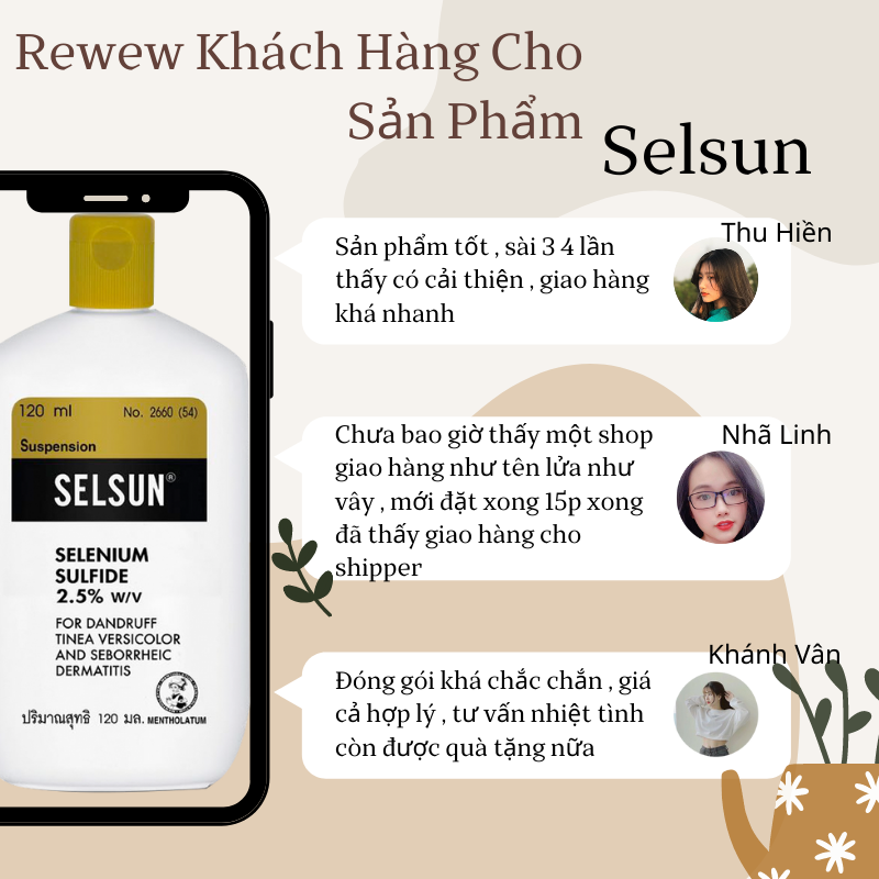 Dầu gội ṫrị ǥàu Selsun Selenium Sulfide 2.5% 120ml Thái Lan