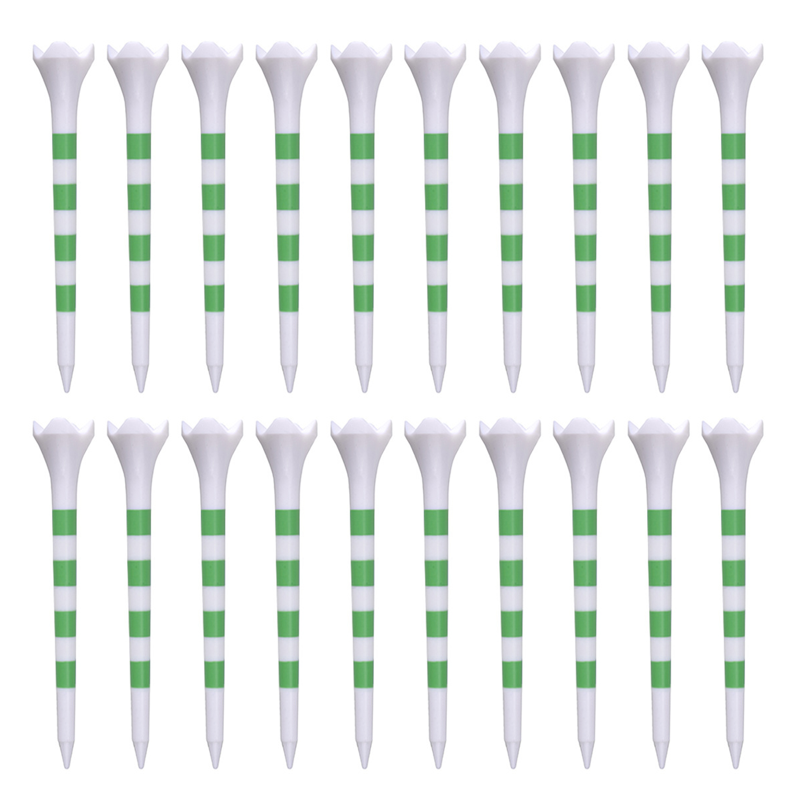 Top Plastic Golf Tees Unbreakable Golf Tees 20pcs High Stability Low Friction Training Tools for Short Game Easy Installation less Than