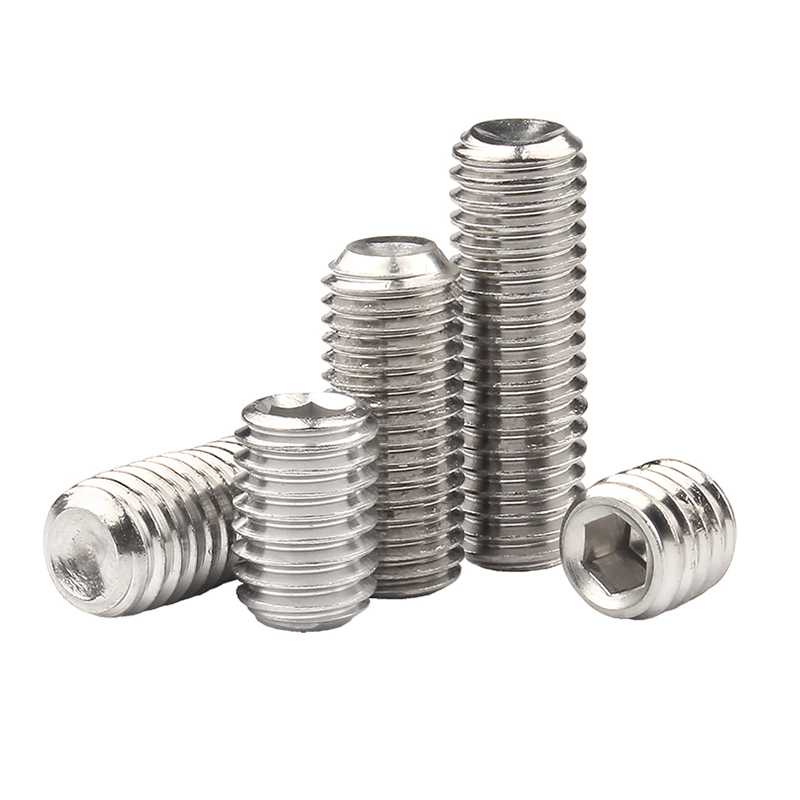 Vít đặt đầu dẹt bằng thép không gỉ 304 với măng sông lục giác bên trong không có đầu Vít Máy M2 m2, 5 m3 M4 M5