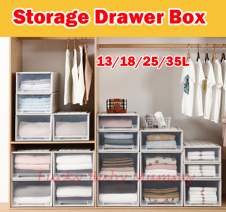 STACKABLE STORAGE BOX WITH FRONT OPENING/DRAWER Lazada Singapore