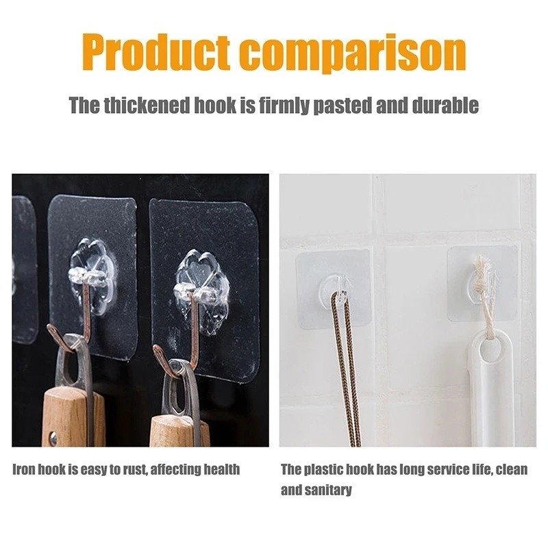 1/5/10PCS Multifunction Punch-free Self Adhesive Wall Storage Hook / Power Plug Socket Holder Non-Marking Screw Hanging Stickers /Kitchen&Bathroom Hanging Storage Hook