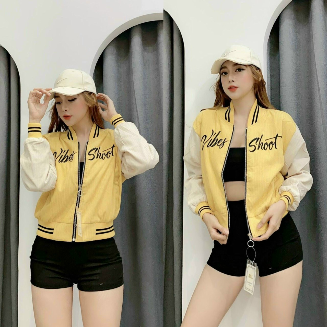 [HCM]Áo Khoác Dù Nữ 2 Lớp - Freesize - SP Y Hình