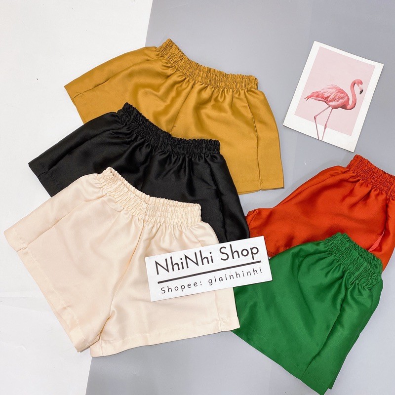Quần short nữ phồng cạp chun co dãn