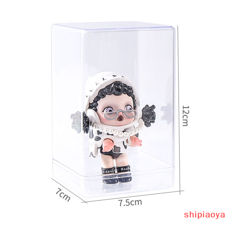 shipiaoya Stackable Acrylic Mystery Box Storage Display Frame Single Transparent Doll Box Display Stand Case Dust Proof Toys Collectible Artcrafts Boxes
