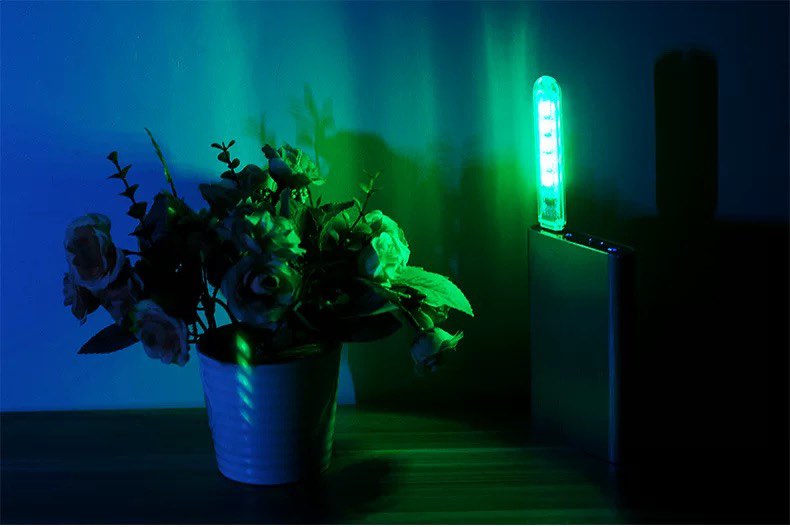 Đèn LED 5 Bóng RGB 7 Màu Nhiều Chế Độ Chớp