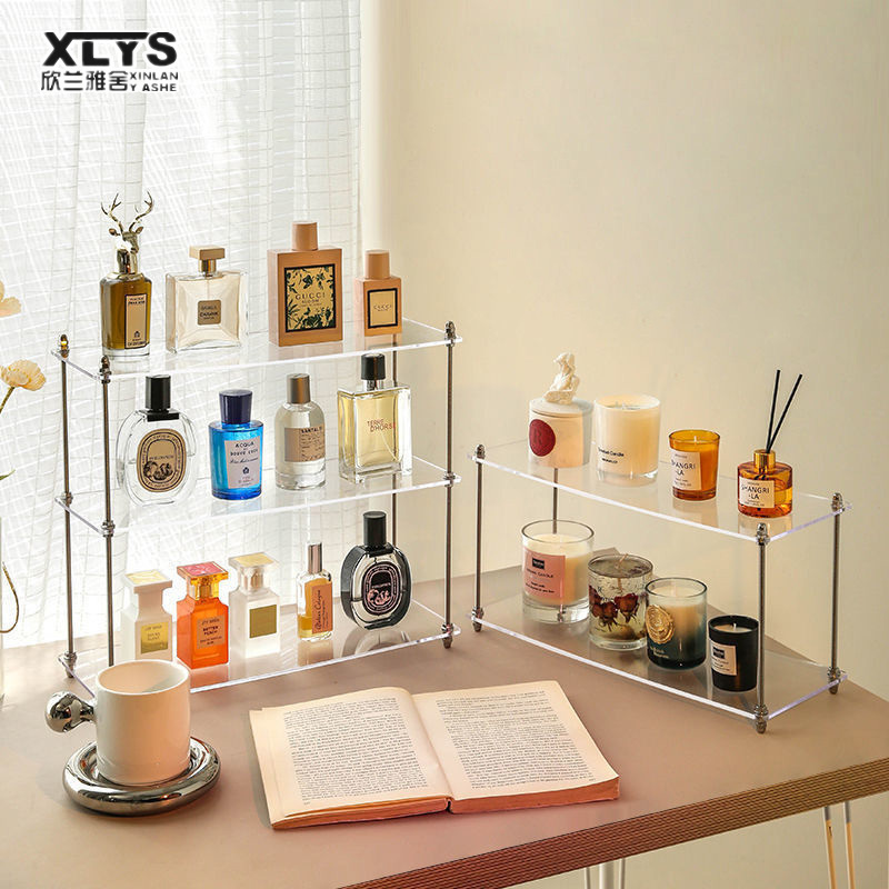Perfume cup storage display shelf, desktop perfume aromatherapy fragrance storage box, multi-functional storage
