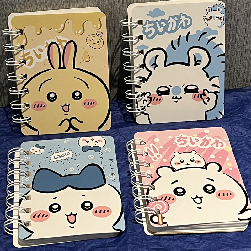 Cute Chiikawa Mini Portable A7 Coil Notebook Notepad Diary Student ...