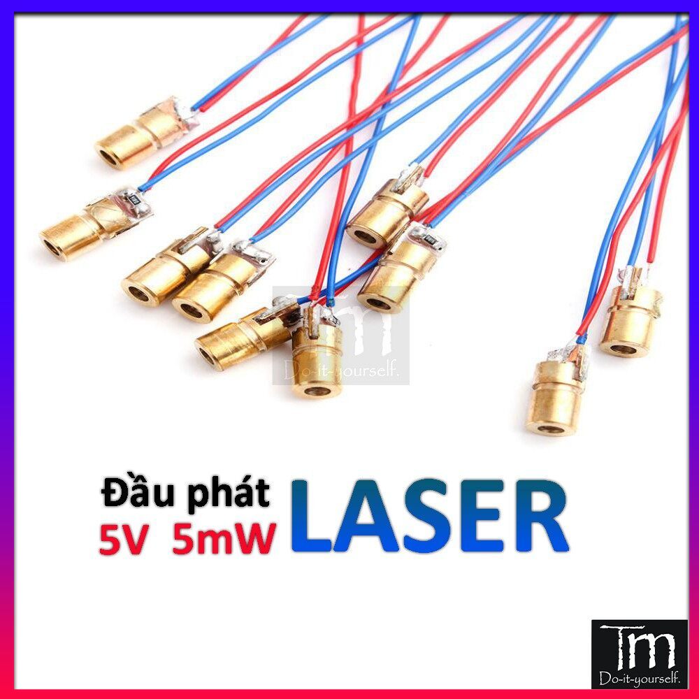 Đầu phát tia laser 5v đỏ 5mw định vị