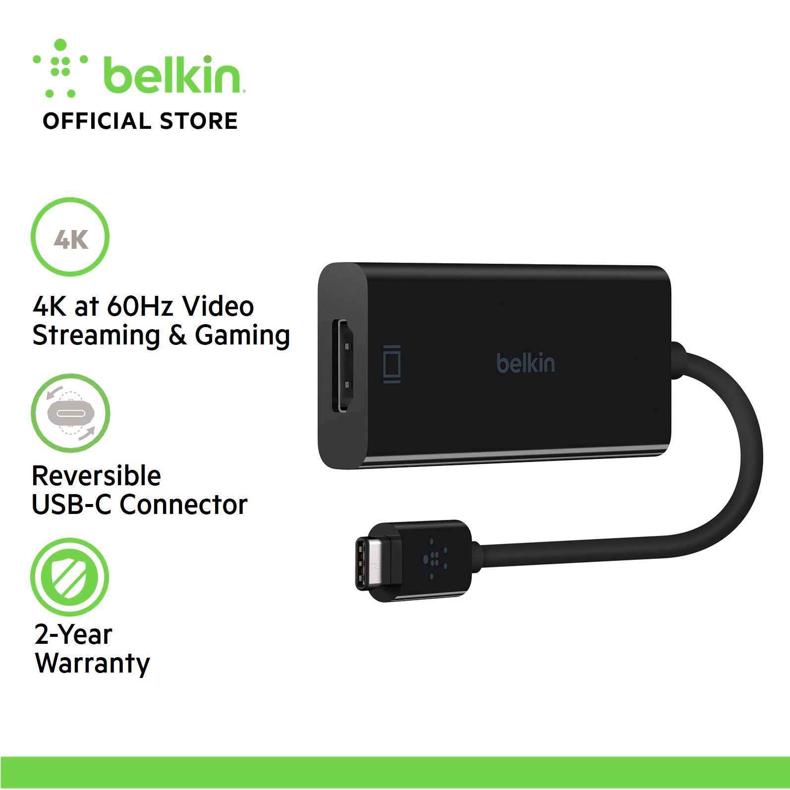 Belkin F2CU038btBLK USB-C™ to HDMI® Adapter (USB Type-C) | Lazada Singapore