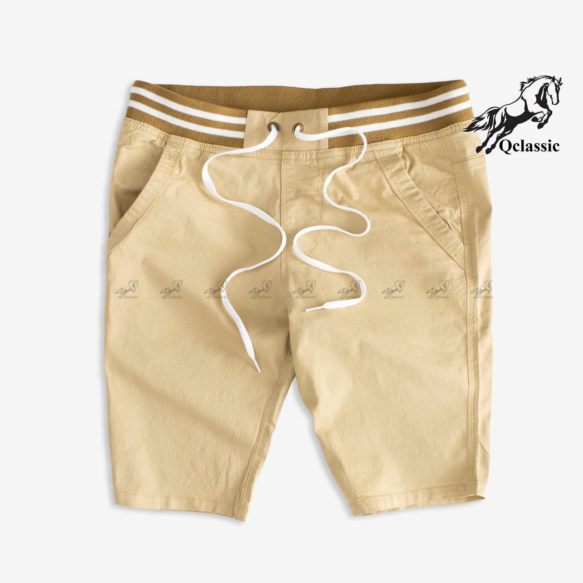 Quần short lưng thun co giãn nam vải co giãn
