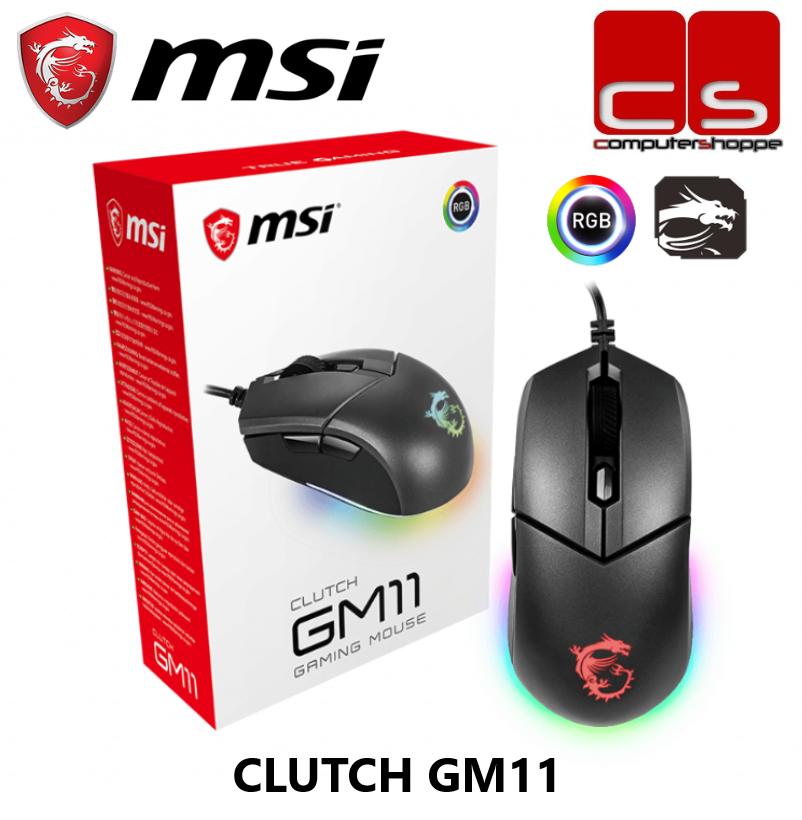 MSI CLUTCH GM11 RGB Wired Gaming Mouse Lazada