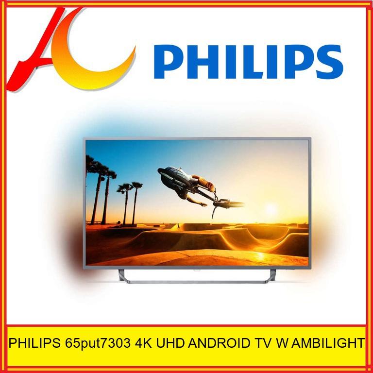Philips 65put7303 65 Inch 4k Uhd Android Tv With Ambilight Lazada Singapore