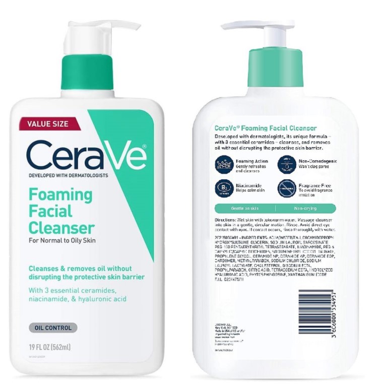 cerave foaming facial cleanser remove makeup