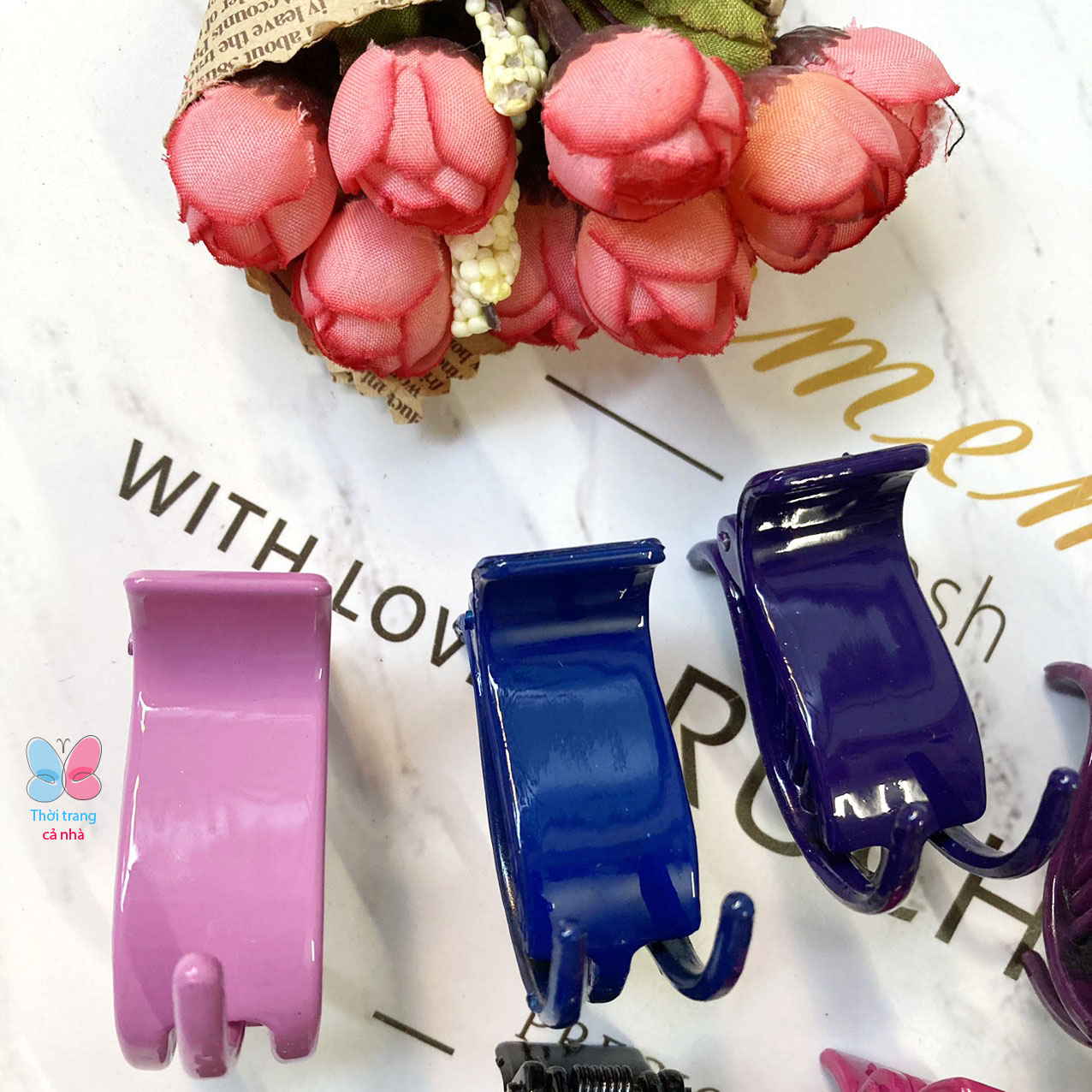 Type 1 Hair Clip with 3 Teeth and 5 Teeth in Glossy Color Dbt29