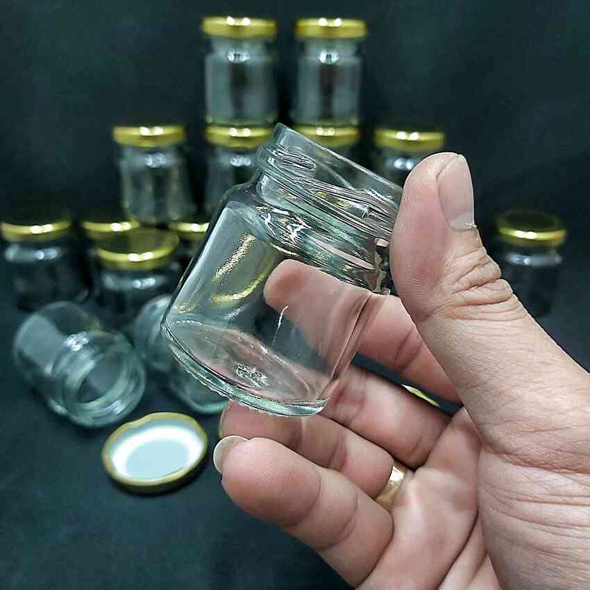 Tiny pot 50ml – Yellow Tin cap - combo 12 pots