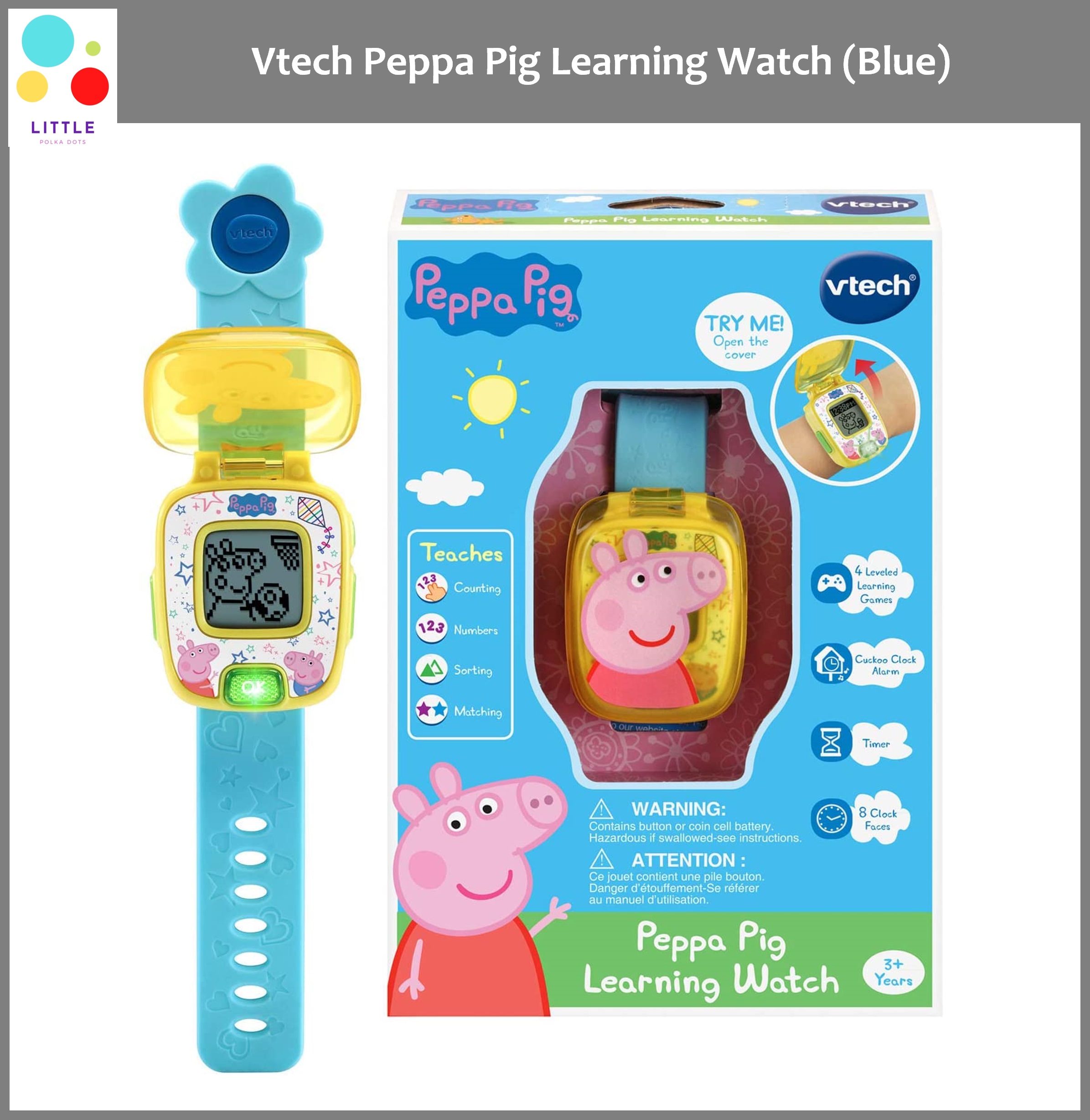 Vtech Peppa Pig Learning Watch (Blue) Lazada Singapore