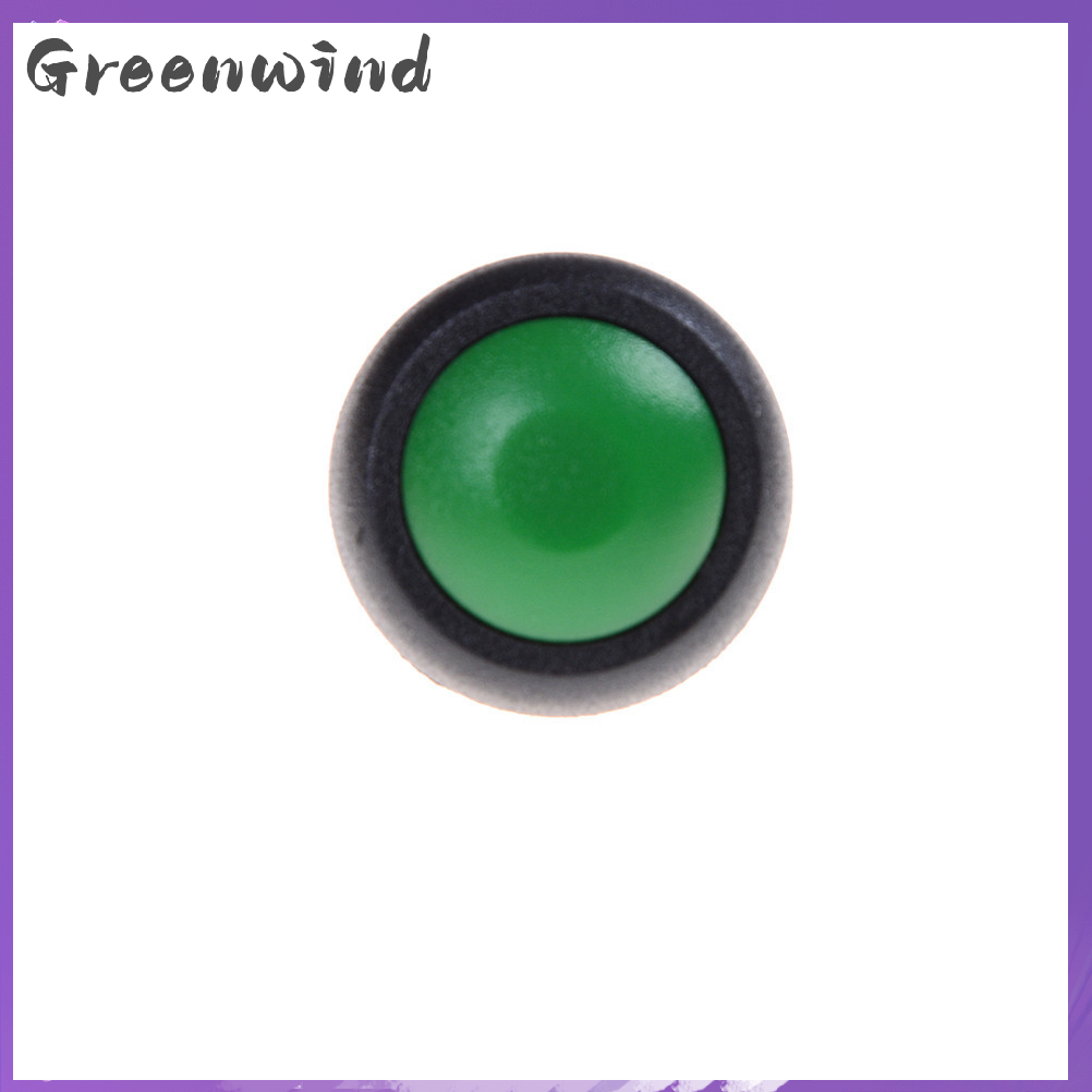 Greenwind Nút nhấn bật/tắt tạm thời chống nước 12mm đầy màu sắc mới công tắc tròn nhỏ
