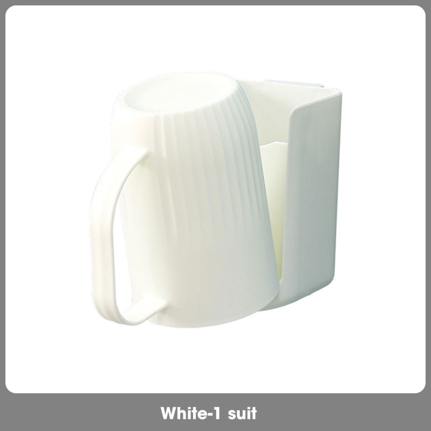 Toothbrush Shelf Tooth Cup Rack Wall-mounted Self-adhesive Drainage Rack Storage Rack Bathroom Accessories Rack Storage Supplies