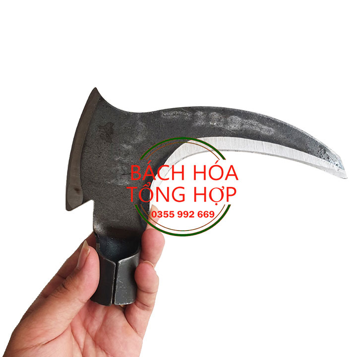 Liềm rìu 2 lưỡi phát cỏ, gặt, bổ chặt đa năng