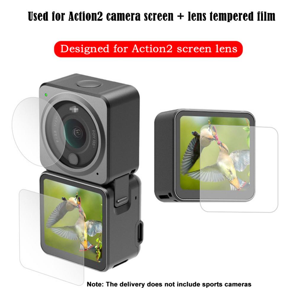 【New Arrival】For DJI OSMO Action 2 Camera Lens Tempered Glass Screen Protector Kit Accessory