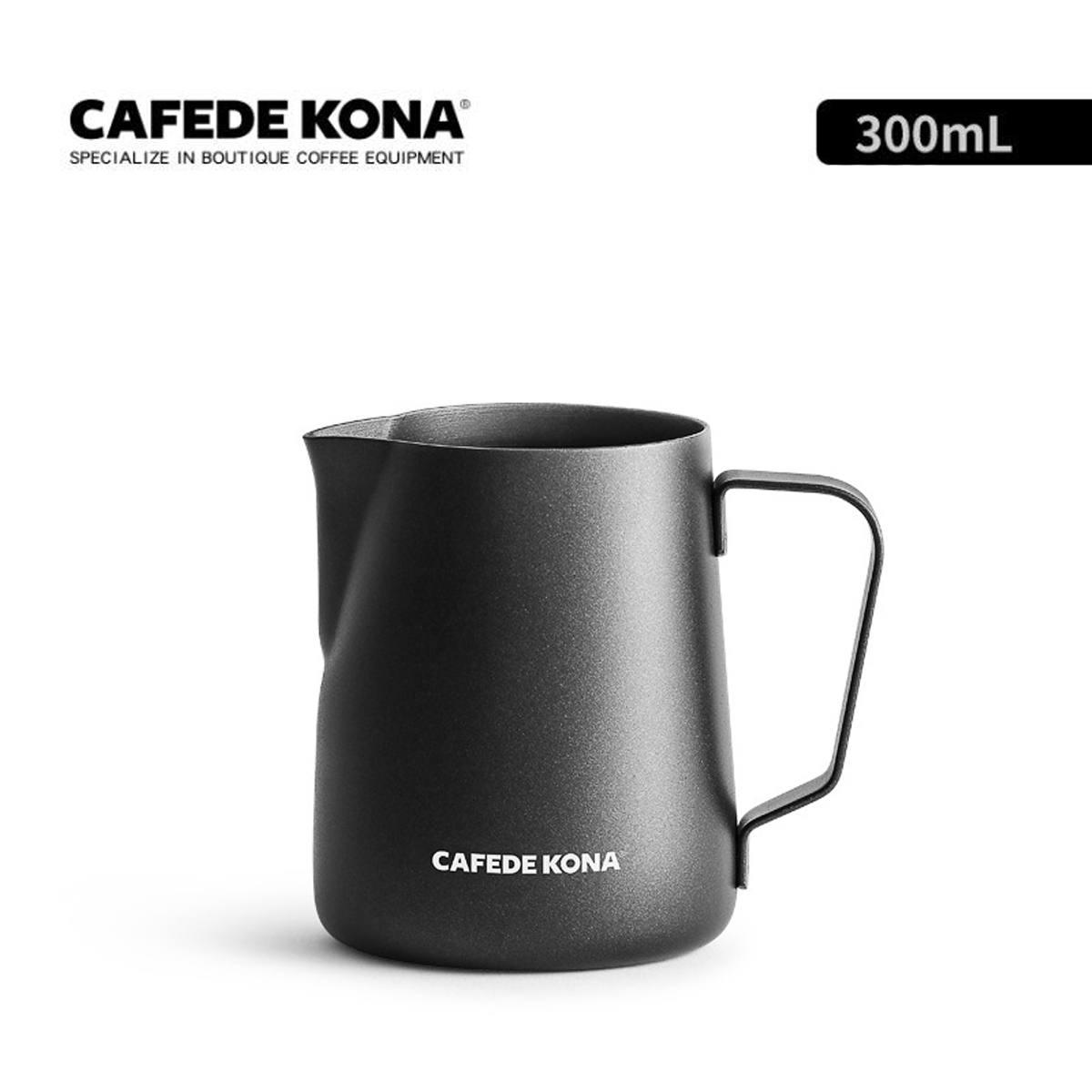 Ca đánh sữa Cafede Kona mũi tròn sơn Teflon chống dính | Dung tích 300ml - 600ml