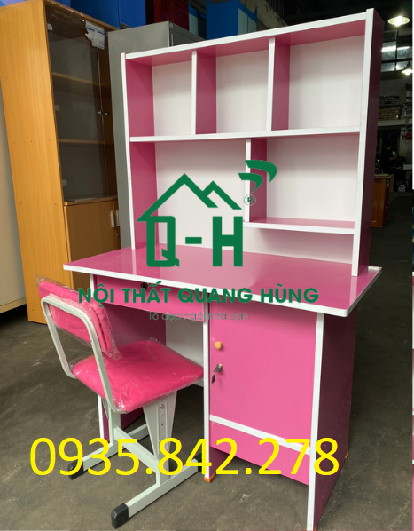 Bàn học sinh 1m hồng ván ép - ship hỏa tốc