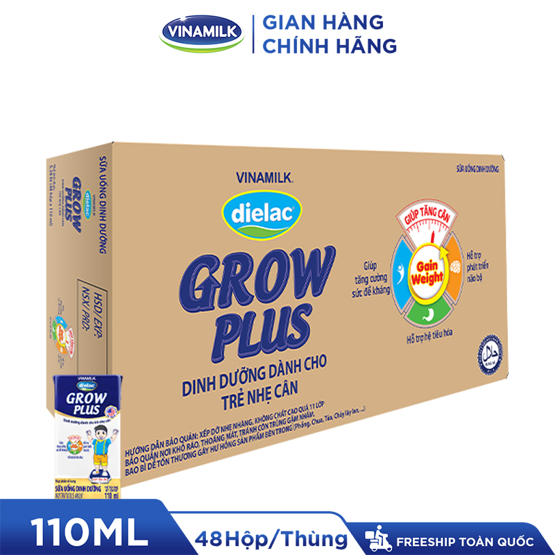 Thùng 48 hộp Sữa bột pha sẵn Dielac Grow Plus (Xanh) 110ml thumbnail
