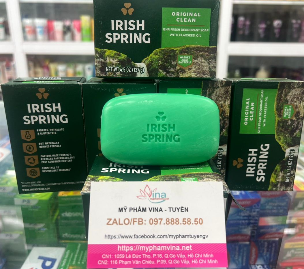 [HCM]Xà phòng khử mùi Irish Spring Original Deodorant Soap 104.8g