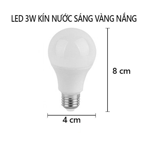 Bóng đèn LED 3w chống nước, chuyên dùng trong nhà và ngoài trời, thích hợp trang trí nhà cửa, quán ăn, siêu sáng, tiết kiệm điện